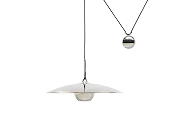 Silver model Onos 55 pendant lamp by Florian Schulz, 1970s