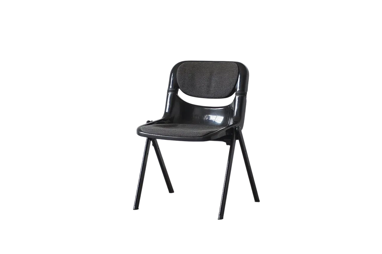 Black dorsal chair by G. Piretti & E. Ambas, 1980s 7