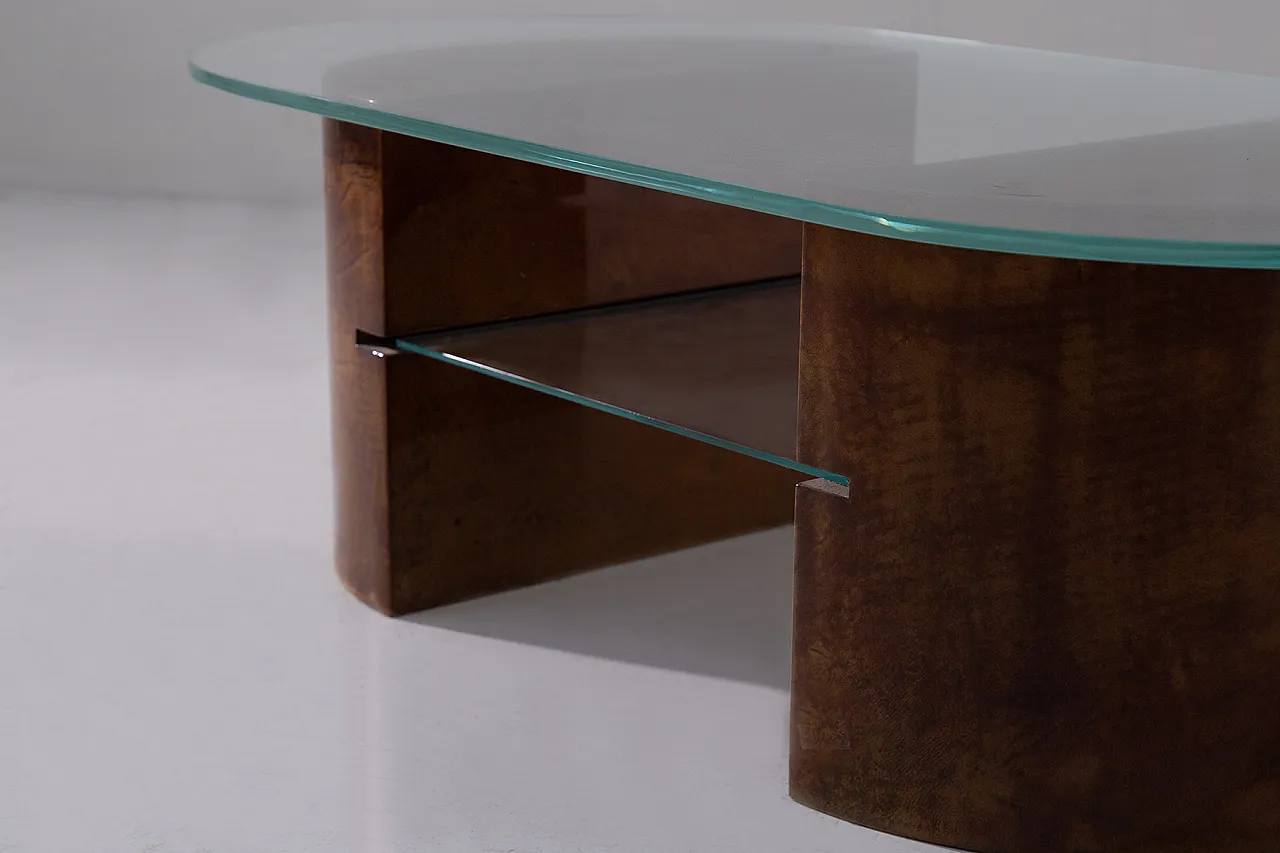 Coffee table di Aldo Tura in red parchment, anni '60 7