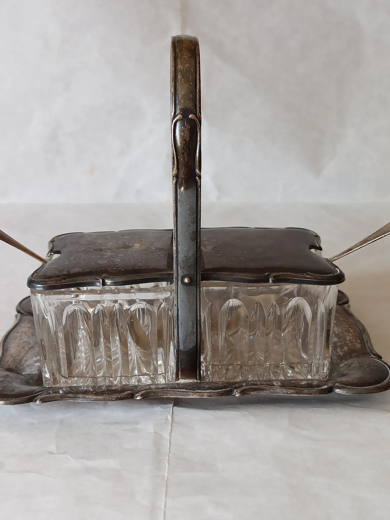 Formaggiera in Argento e Vasche in Cristallo 2