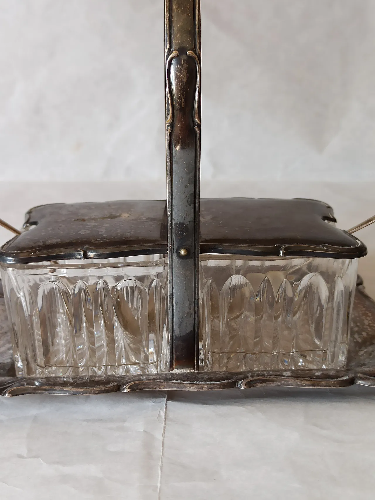 Formaggiera in Argento e Vasche in Cristallo 3