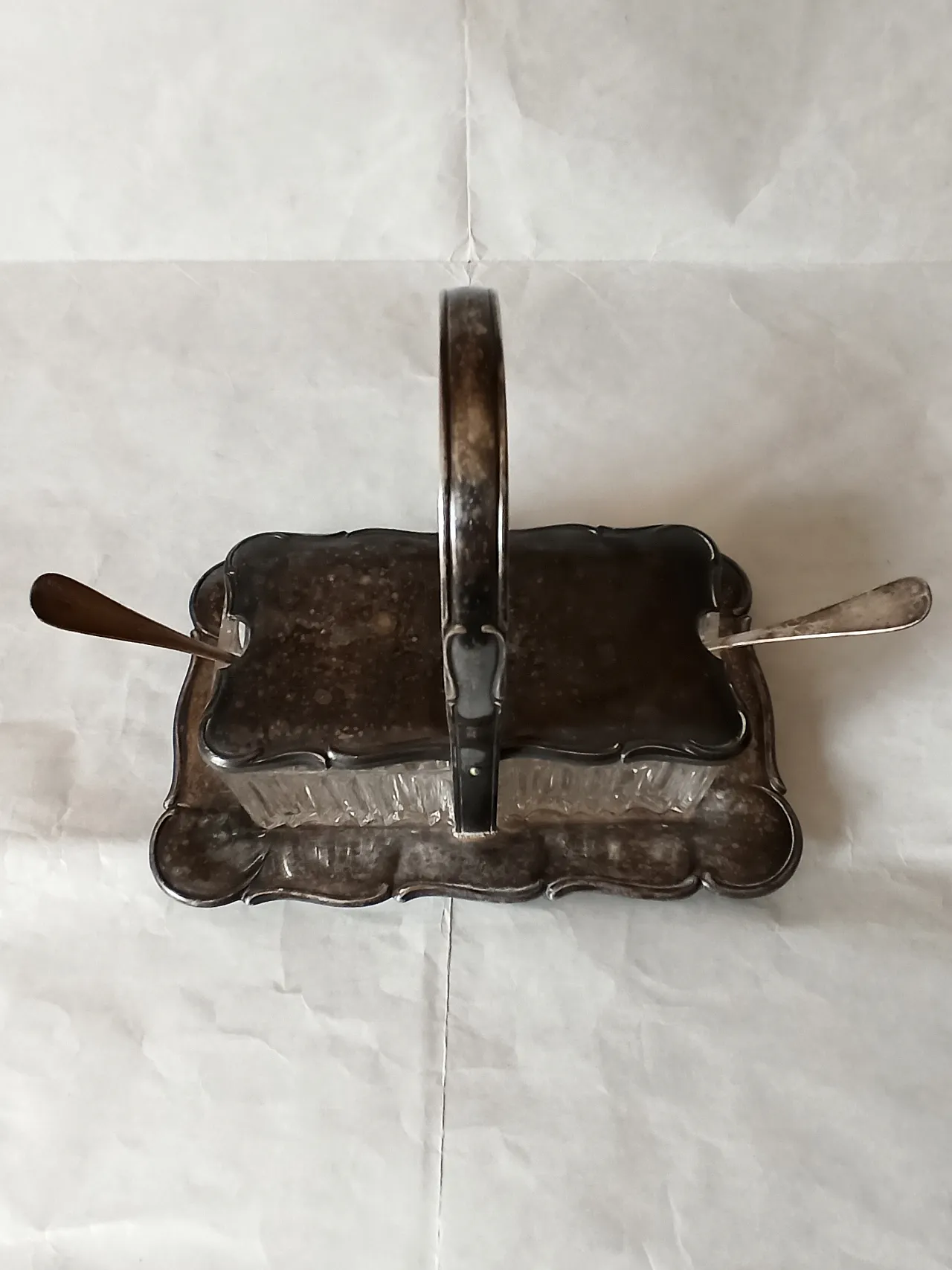 Formaggiera in Argento e Vasche in Cristallo 6