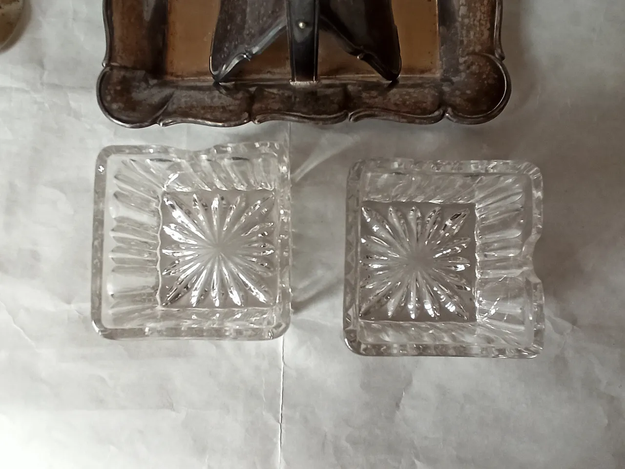 Formaggiera in Argento e Vasche in Cristallo 14