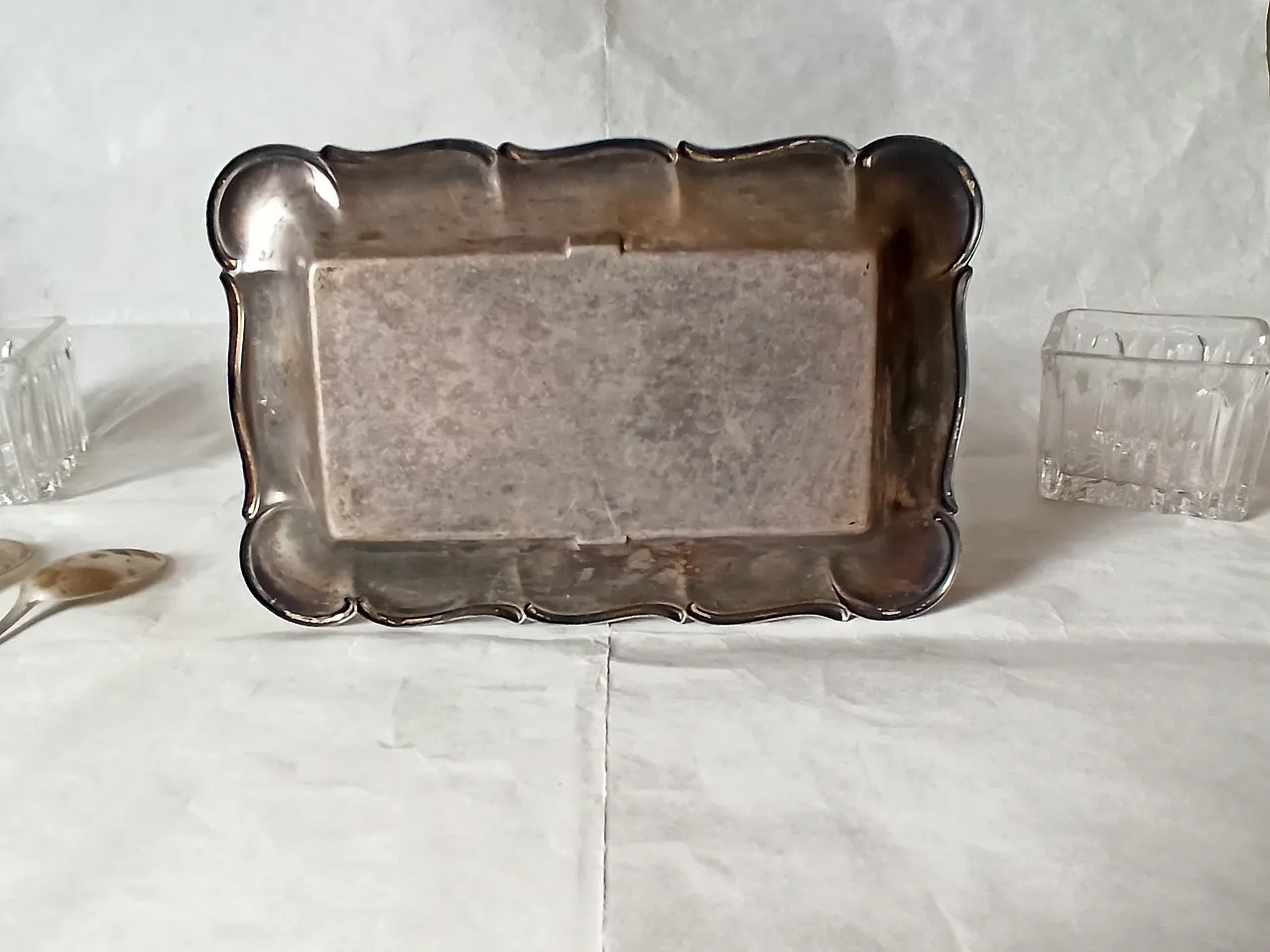 Formaggiera in Argento e Vasche in Cristallo 17