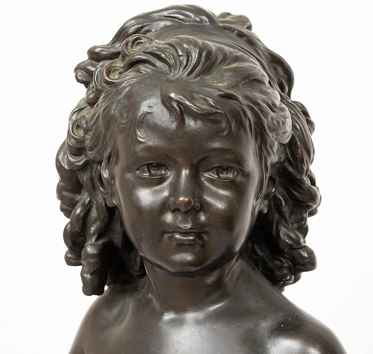 Sculpture in glossy bronze and golden bronze signed Houdon, 19th c. 2