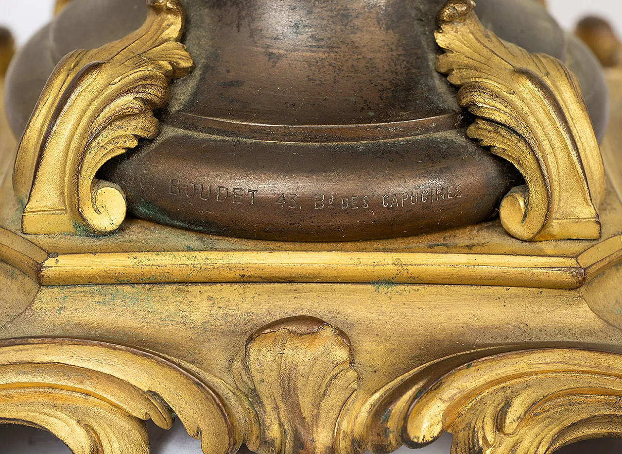 Sculpture in glossy bronze and golden bronze signed Houdon, 19th c. 5