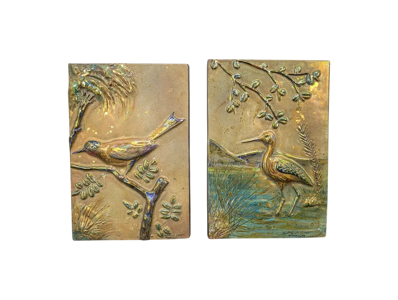 Pair of ceramics by Bottega Gatti, Faenza, 60s 12