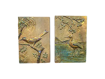 Coppia formelle Bottega Gatti in ceramica, anni '60