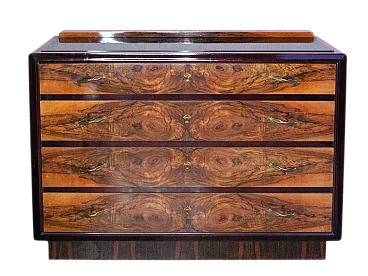 Chest of drawers in walnut, 50s