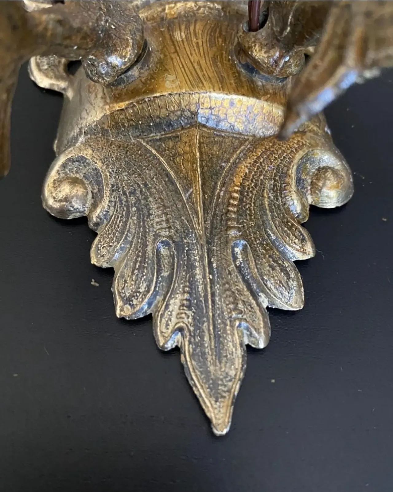 Pair of bronze and brass sconces with Putti, '900 15