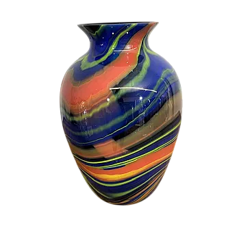 Vaso in vetro di Murano di Ottavio Missoni, anni '80