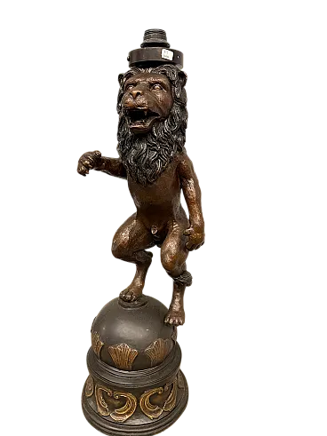 Scultura in bronzo, leone, '900