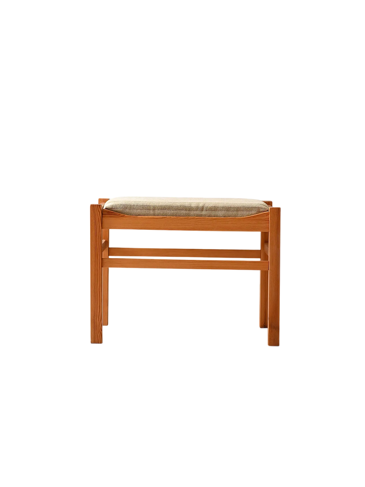 Sgabello poggiapiedi scandinavo in rovere, fine '900 6
