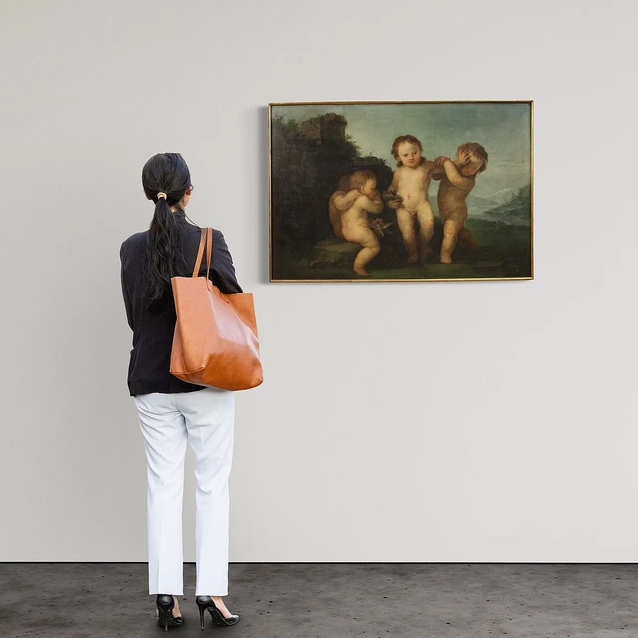Quadro italiano Rococò Gioco di Putti, '700 3