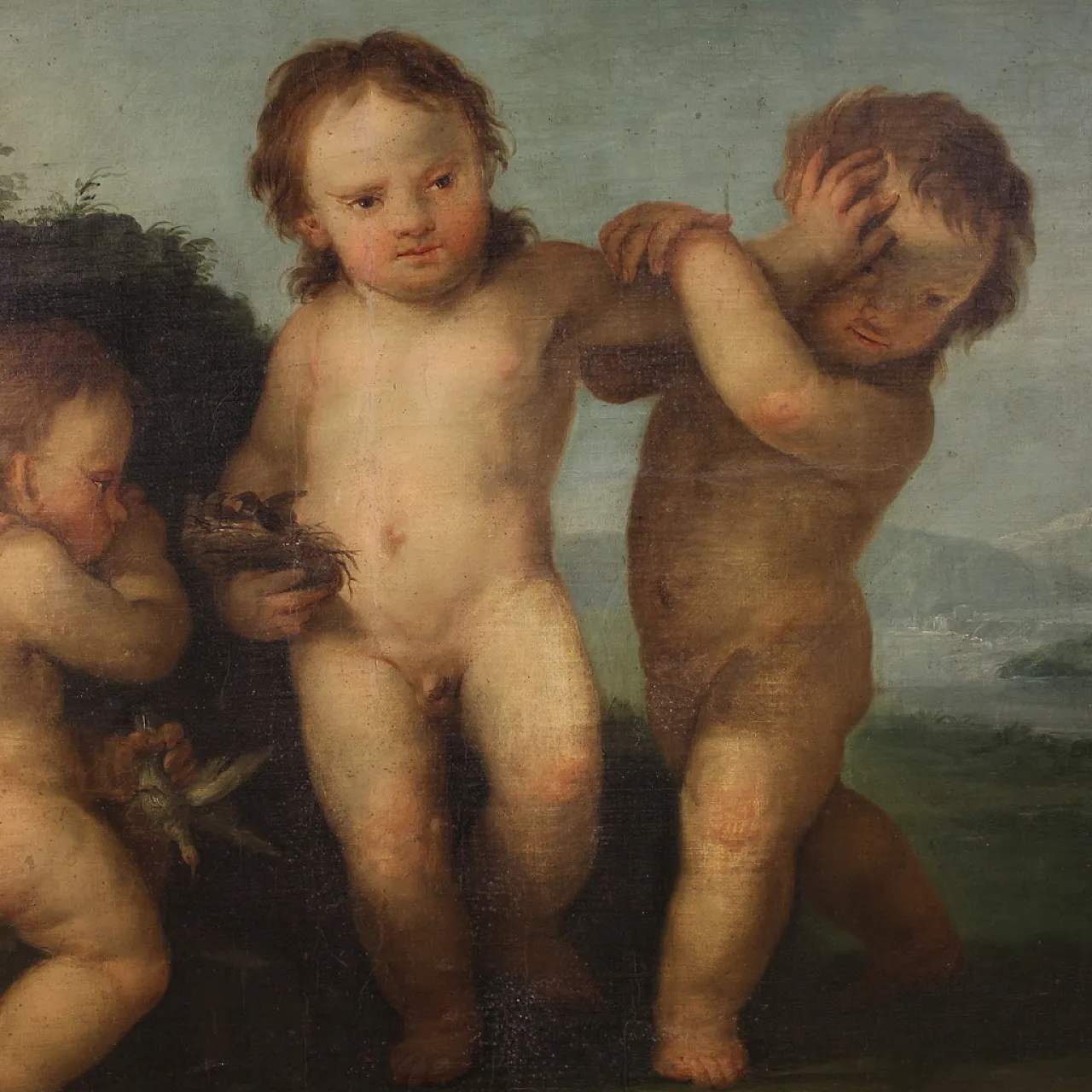 Quadro italiano Rococò Gioco di Putti, '700 5