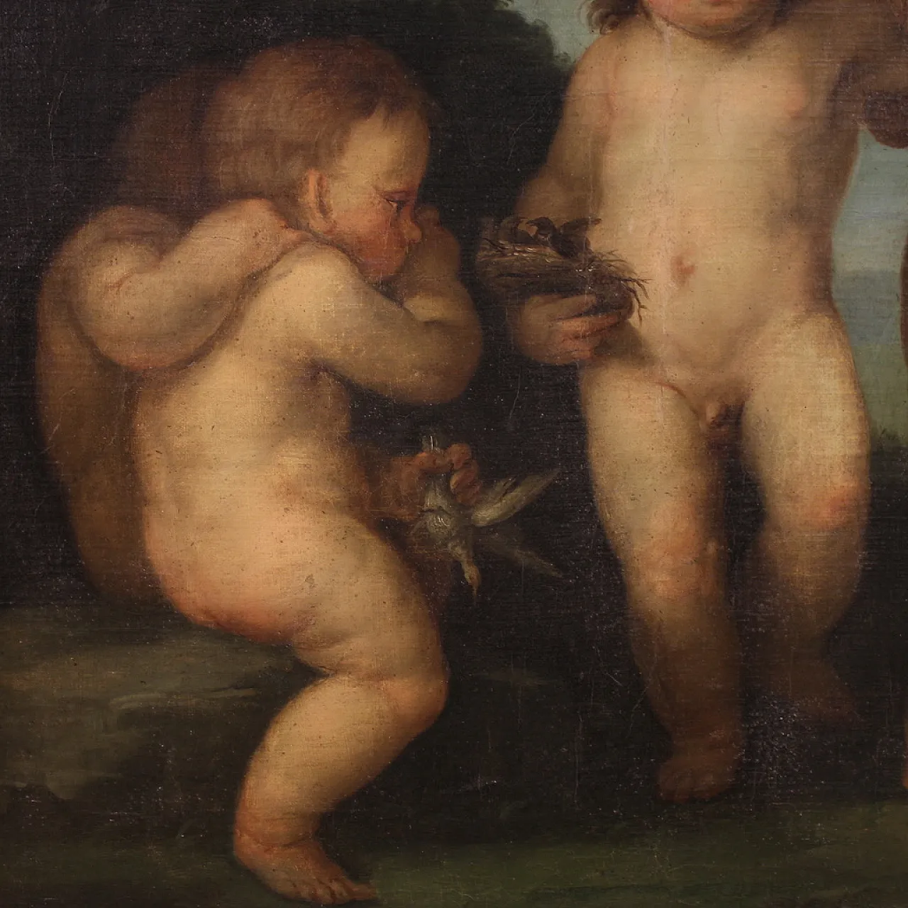 Quadro italiano Rococò Gioco di Putti, '700 6