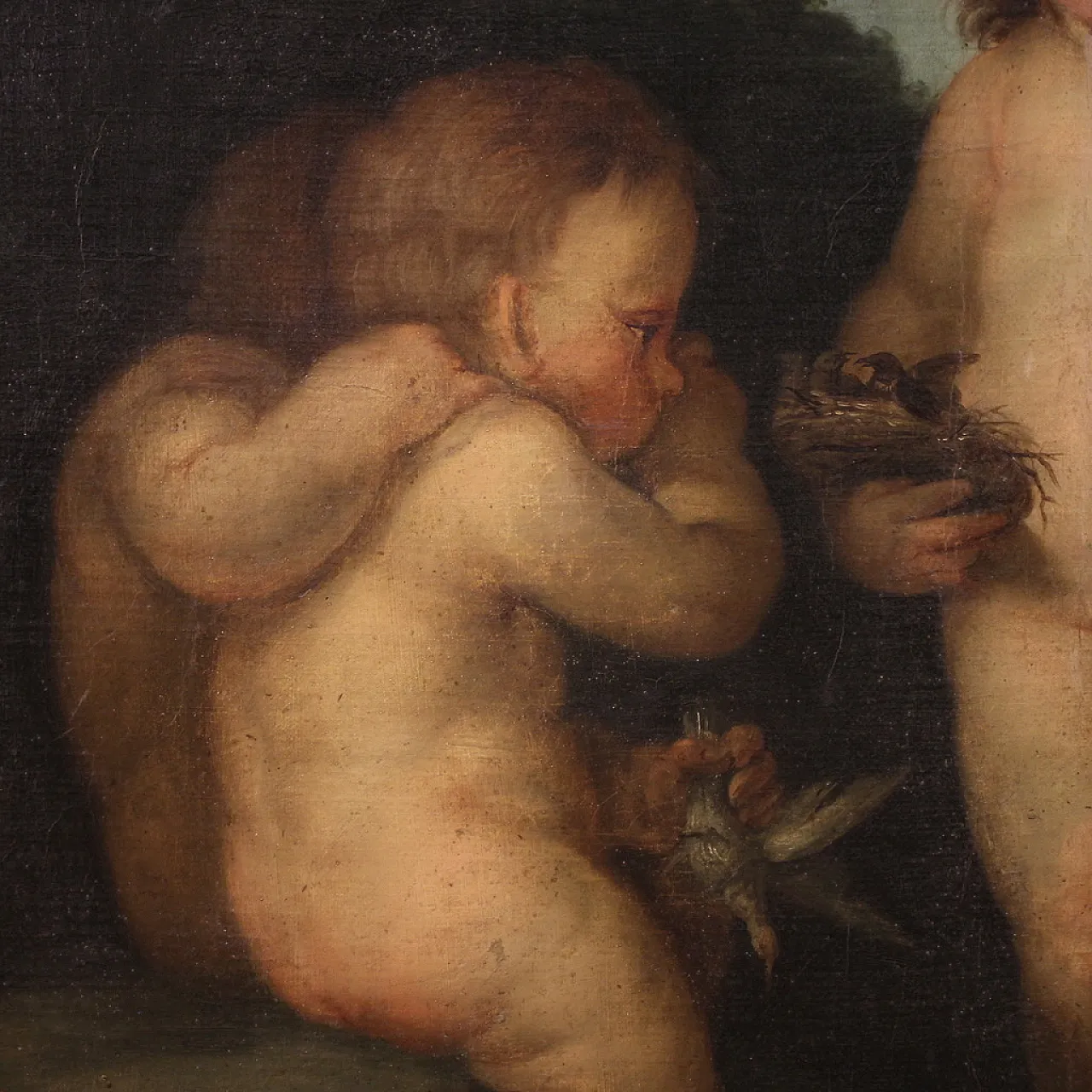 Quadro italiano Rococò Gioco di Putti, '700 8