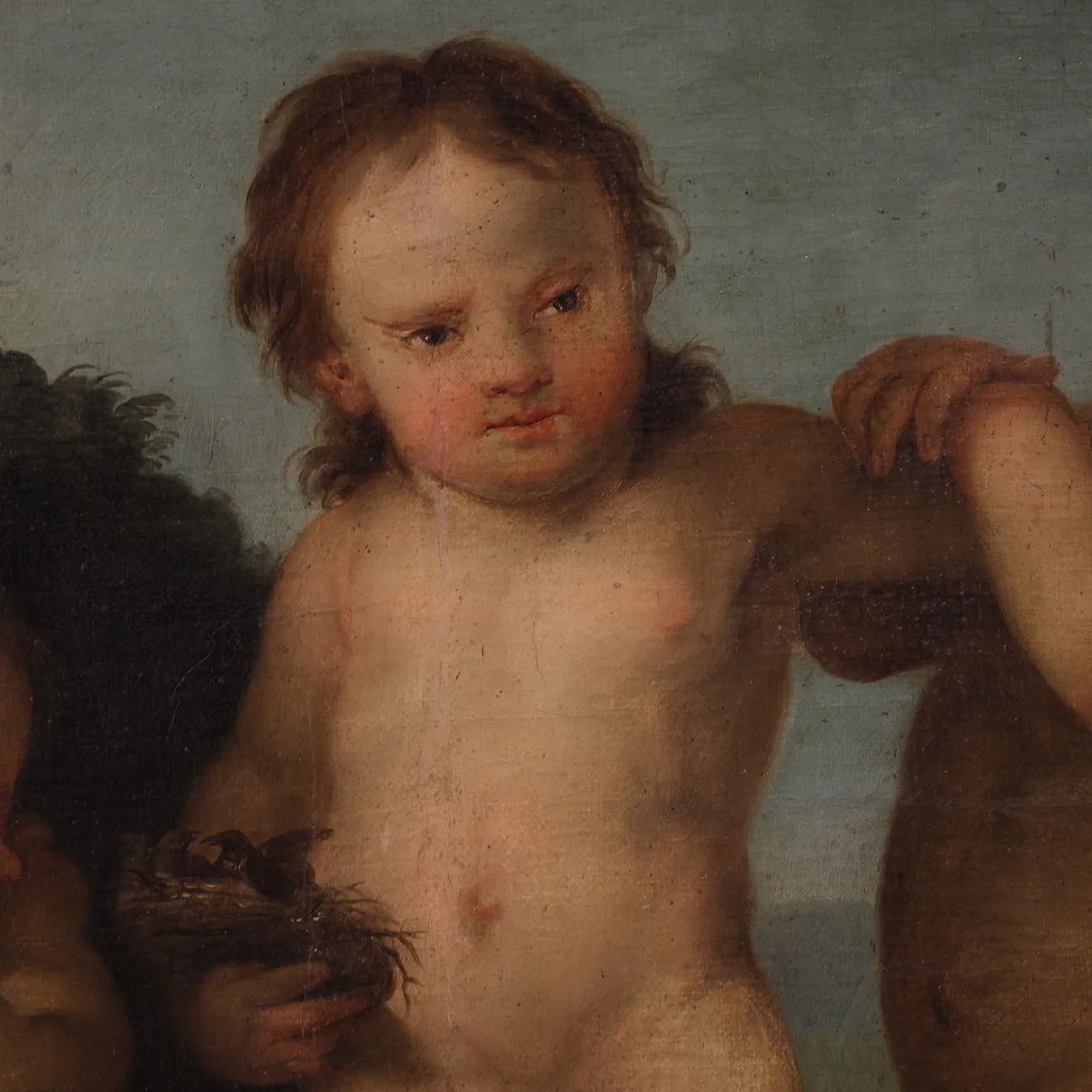 Quadro italiano Rococò Gioco di Putti, '700 10
