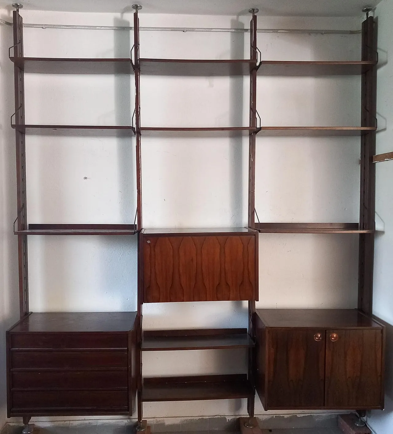 Libreria a parete italiana di Industria Mobili Barovero - Serie Selex, 60s 1