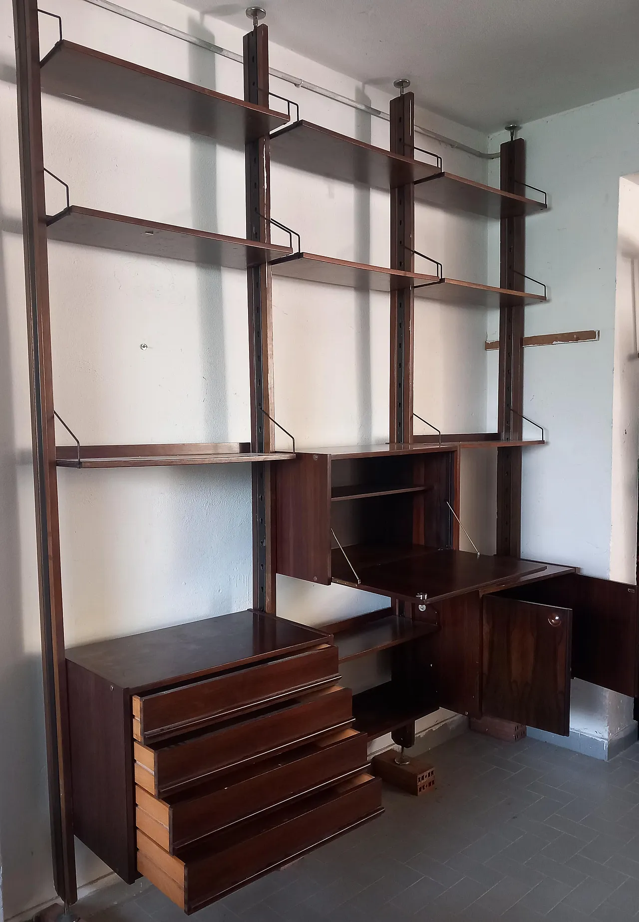 Libreria a parete italiana di Industria Mobili Barovero - Serie Selex, 60s 3