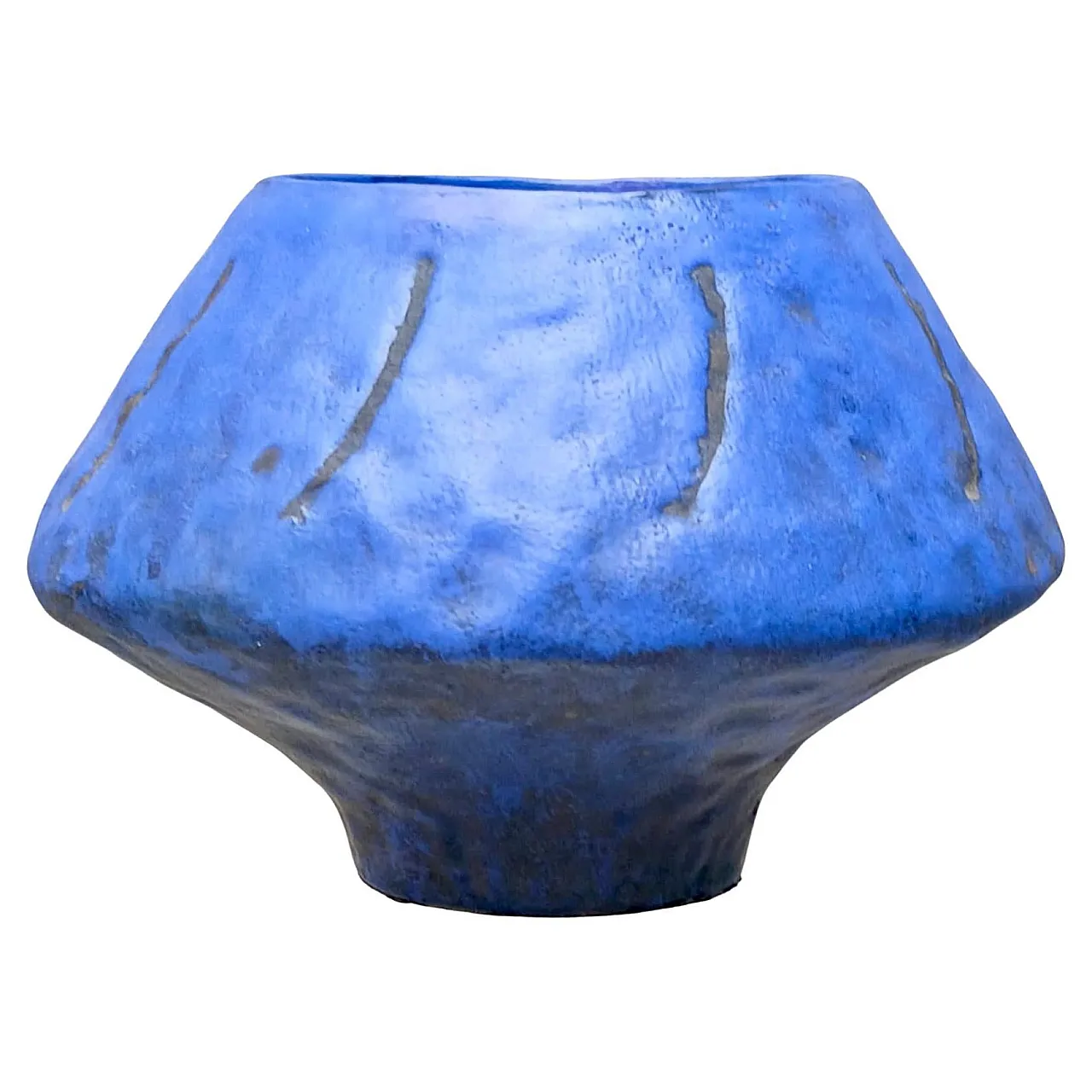 Sculptural glazed ceramic bowl by Marcello Fantoni, 1950s 1