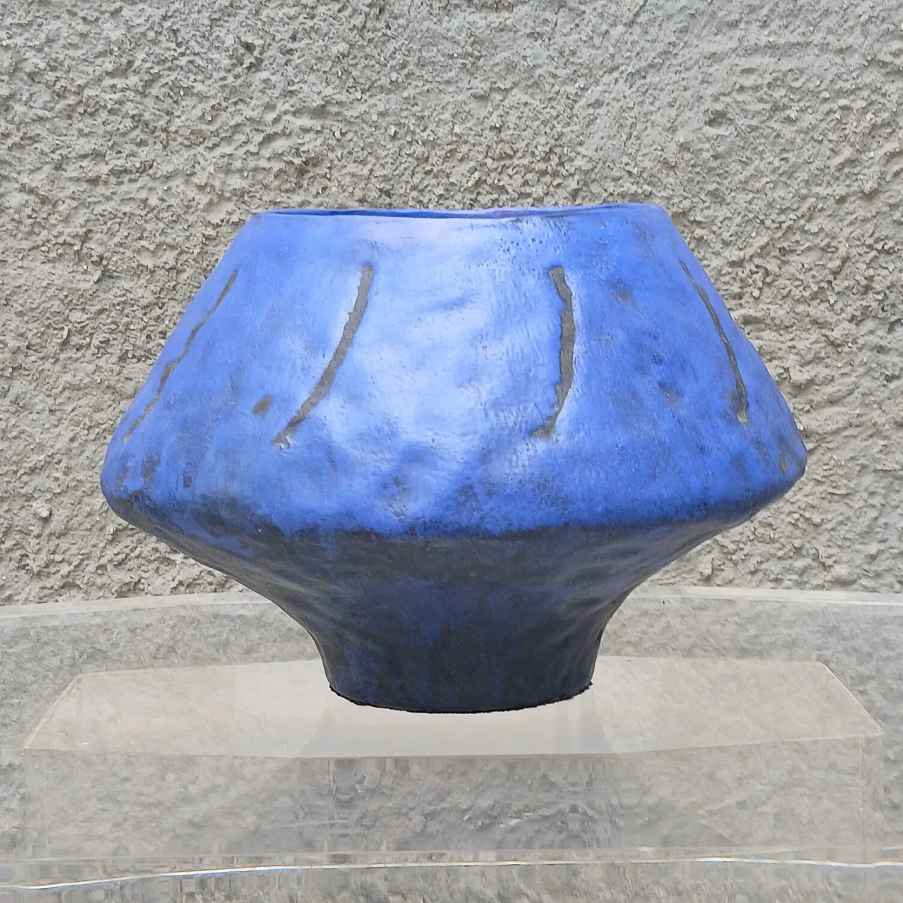 Sculptural glazed ceramic bowl by Marcello Fantoni, 1950s 2