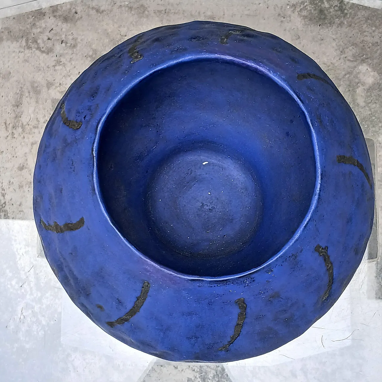 Sculptural glazed ceramic bowl by Marcello Fantoni, 1950s 4