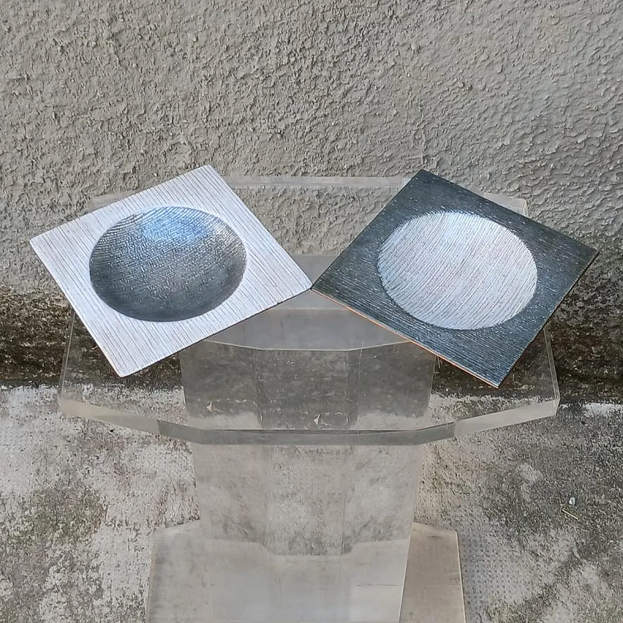 Coppia di piatti smaltati di Studio del Campo Torino, anni '60 6