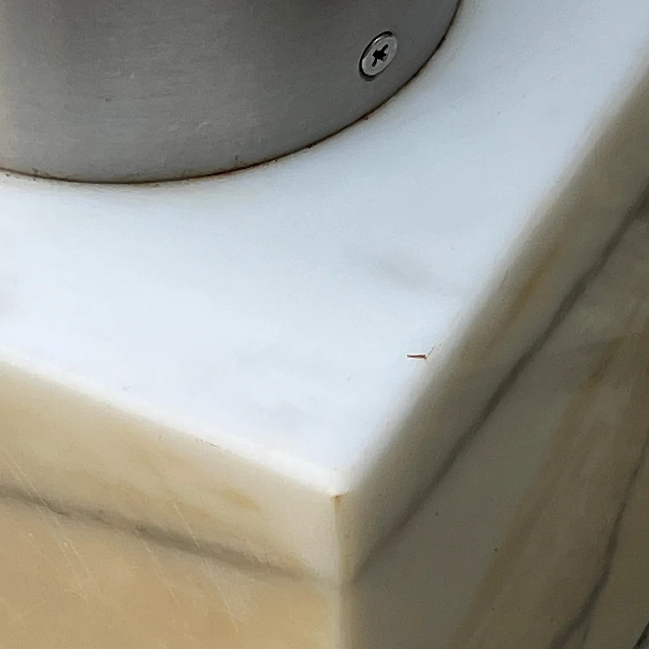 Lampada in marmo e acciaio, anni '70 11