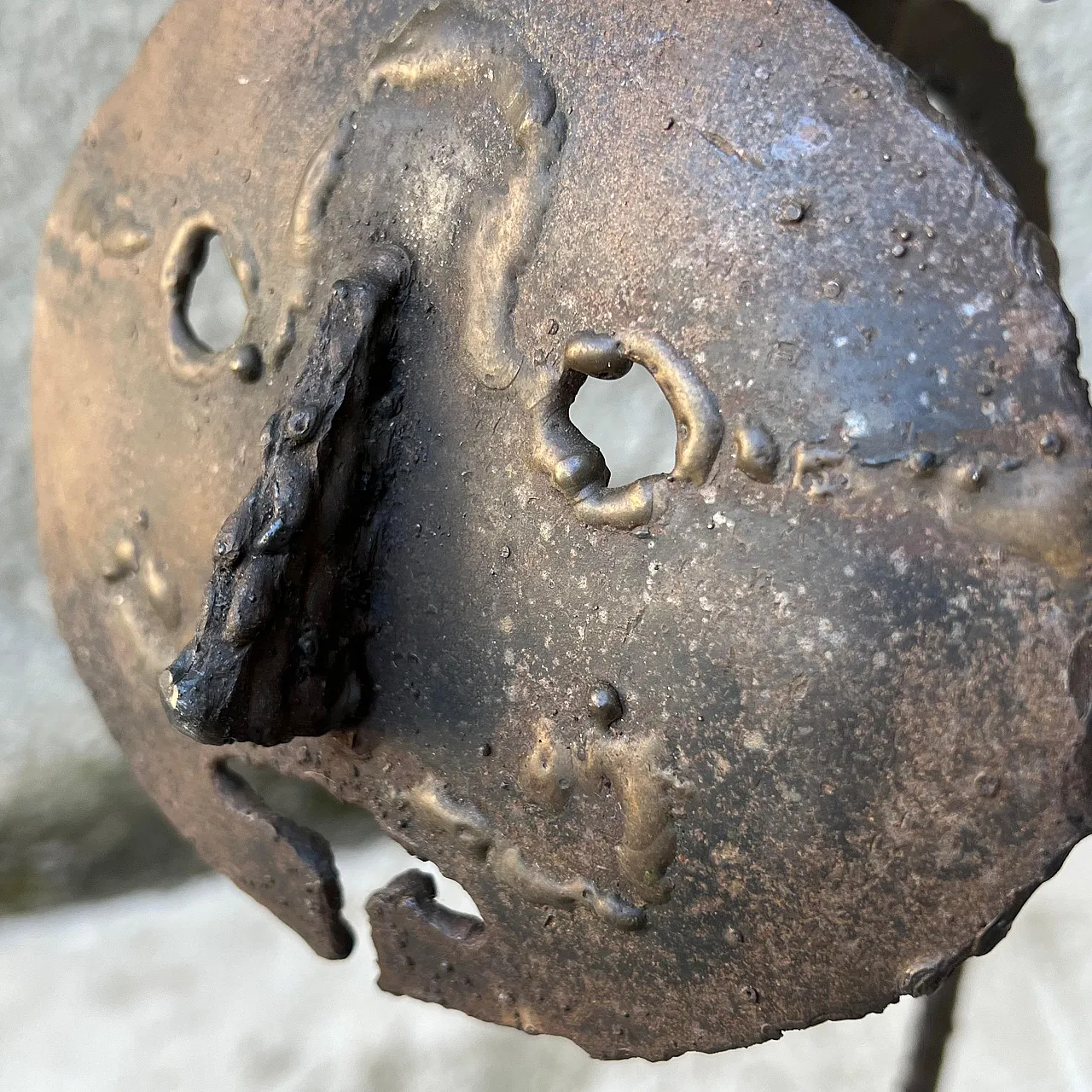 Brutalist iron sculpture attributed to Marcello Fantoni, 1950s 10