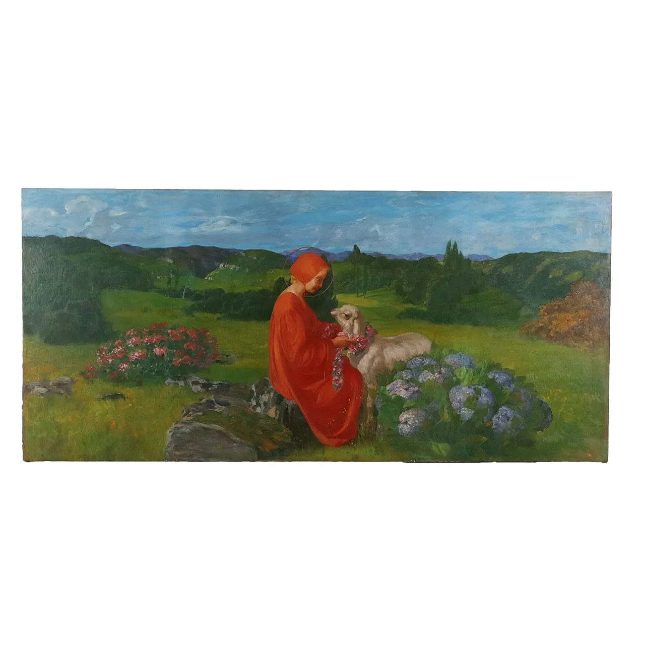 Painting by Giovanni Buffa, oil on canvas, 19th century 1