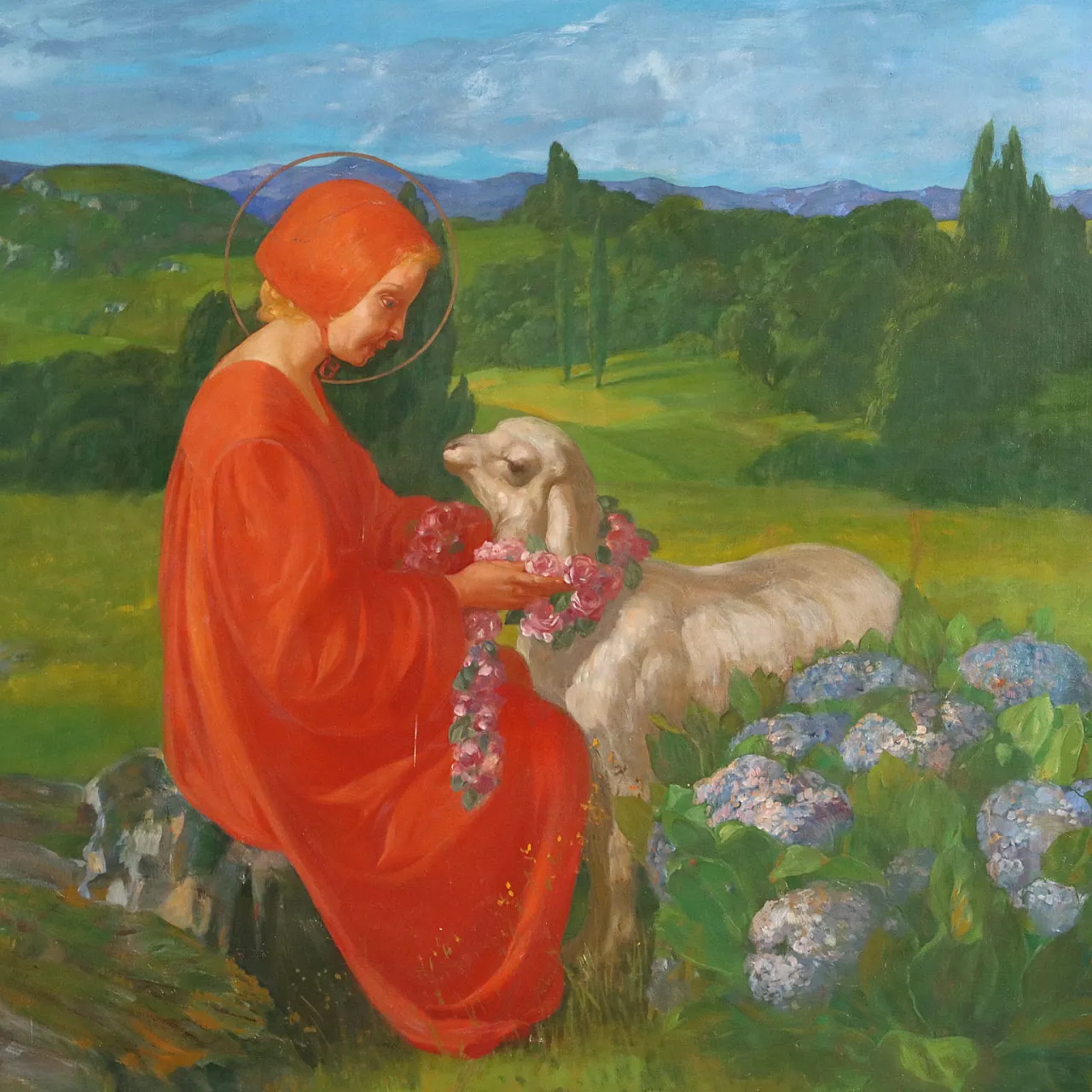 Painting by Giovanni Buffa, oil on canvas, 19th century 3