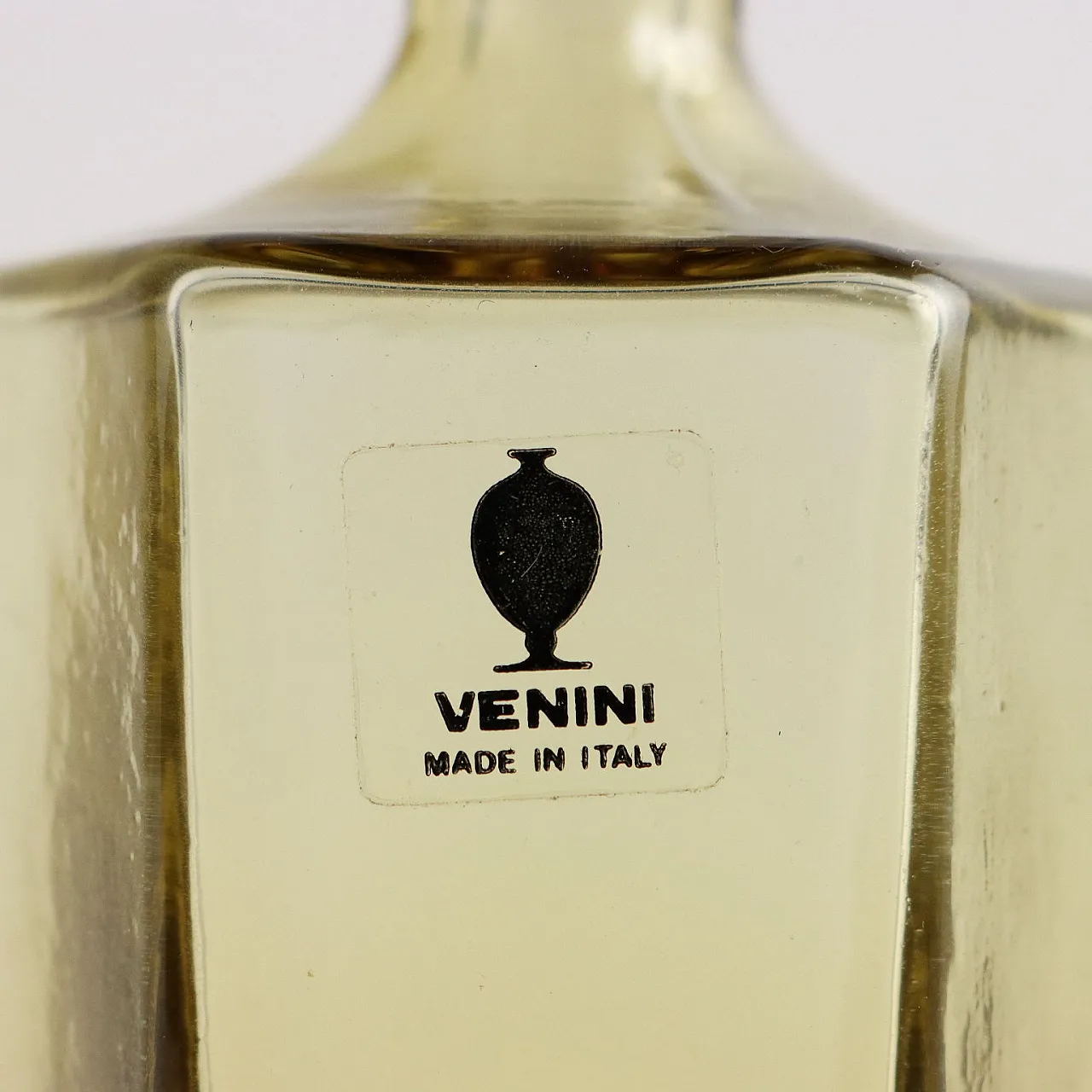 Hexagonal glass single-flower vase for Venini, 1980s 4