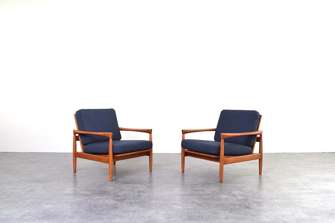 Pair of Kolding armchairs by Erik Wørts for IKEA, 1960s 1