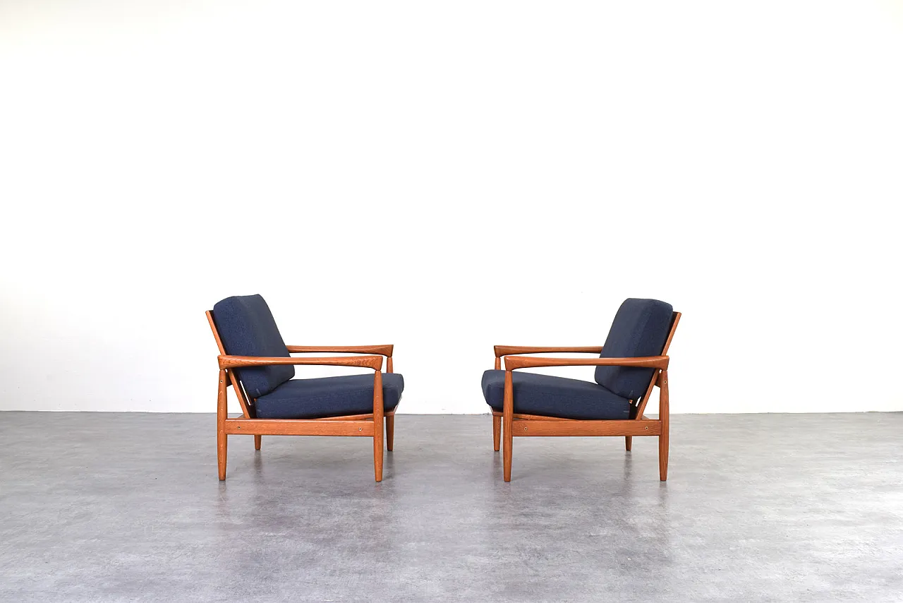 Pair of Kolding armchairs by Erik Wørts for IKEA, 1960s 2