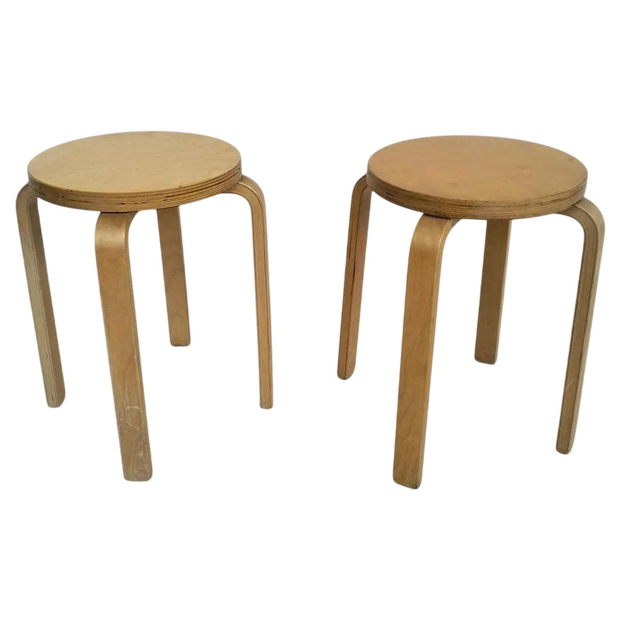 Coppia di sgabelli E60 di Alvar Aalto for Artek, anni '70 12