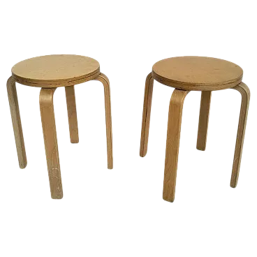 Coppia di sgabelli E60 di Alvar Aalto for Artek, anni '70