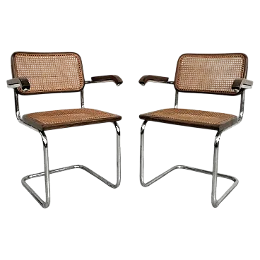 Coppia di sedie Cesca stile M.Breur per Gavina, anni '70