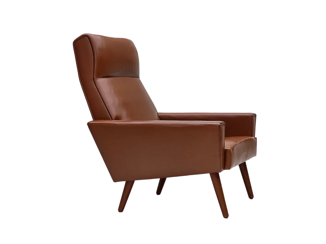 Danish highback armchair by Vejen Polstermøbelfabrik, 1970s 21