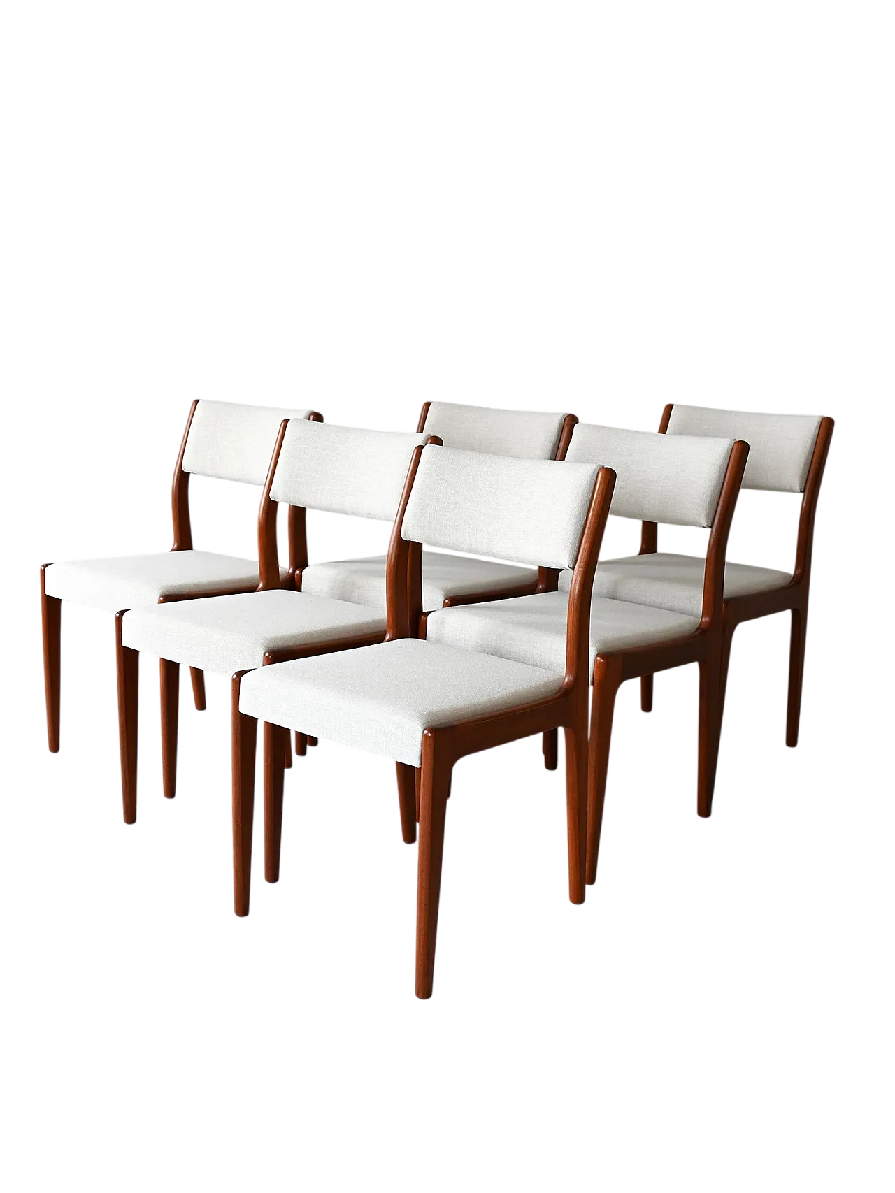 6 Scandinavian chairs in teak, 1960s 9