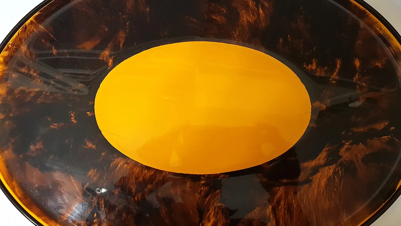 Vassoio in lucite effetto tartaruga, anni '70 4