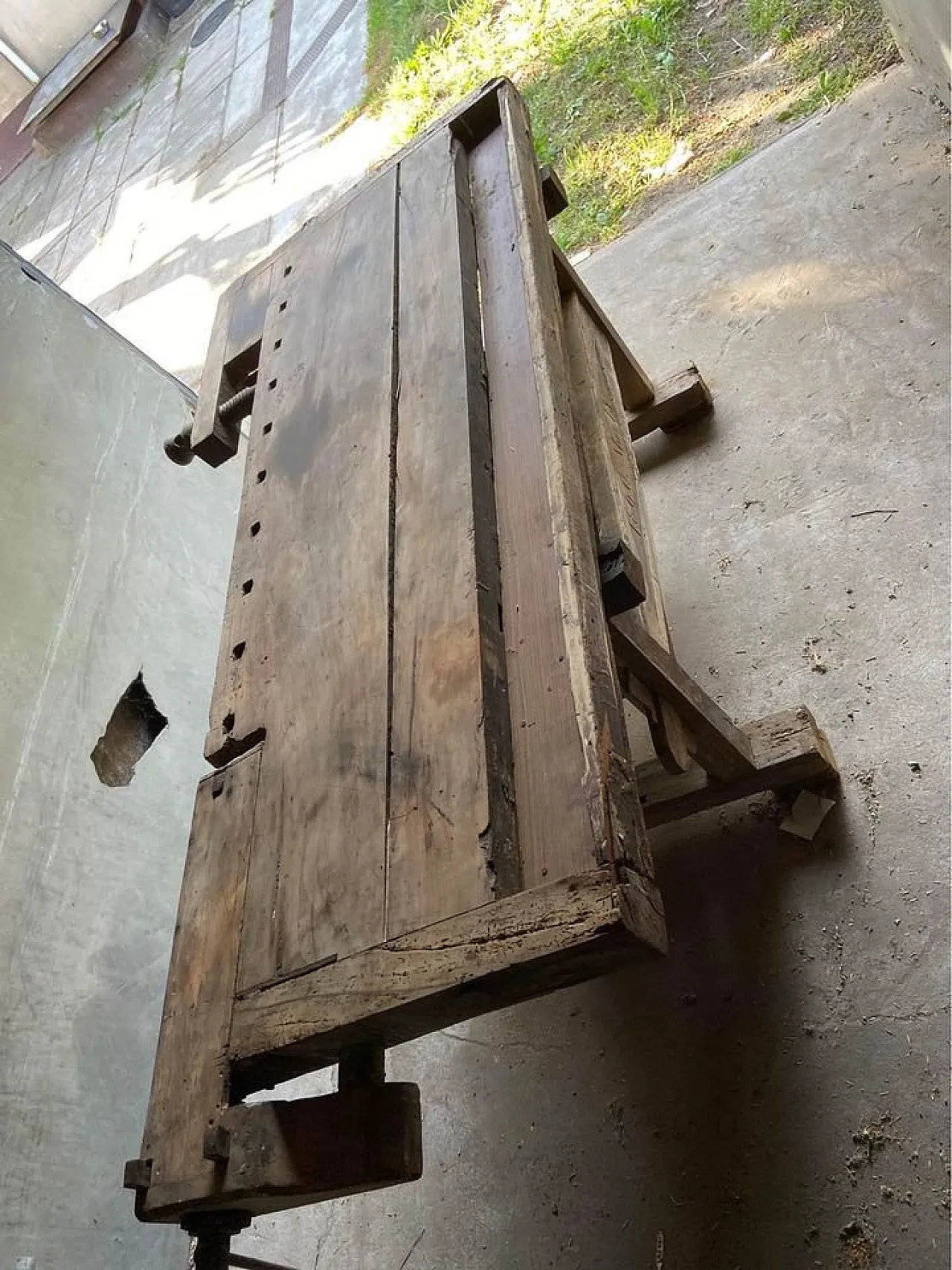 Banco da falegname con cassetto e ripiano, metà '800 1