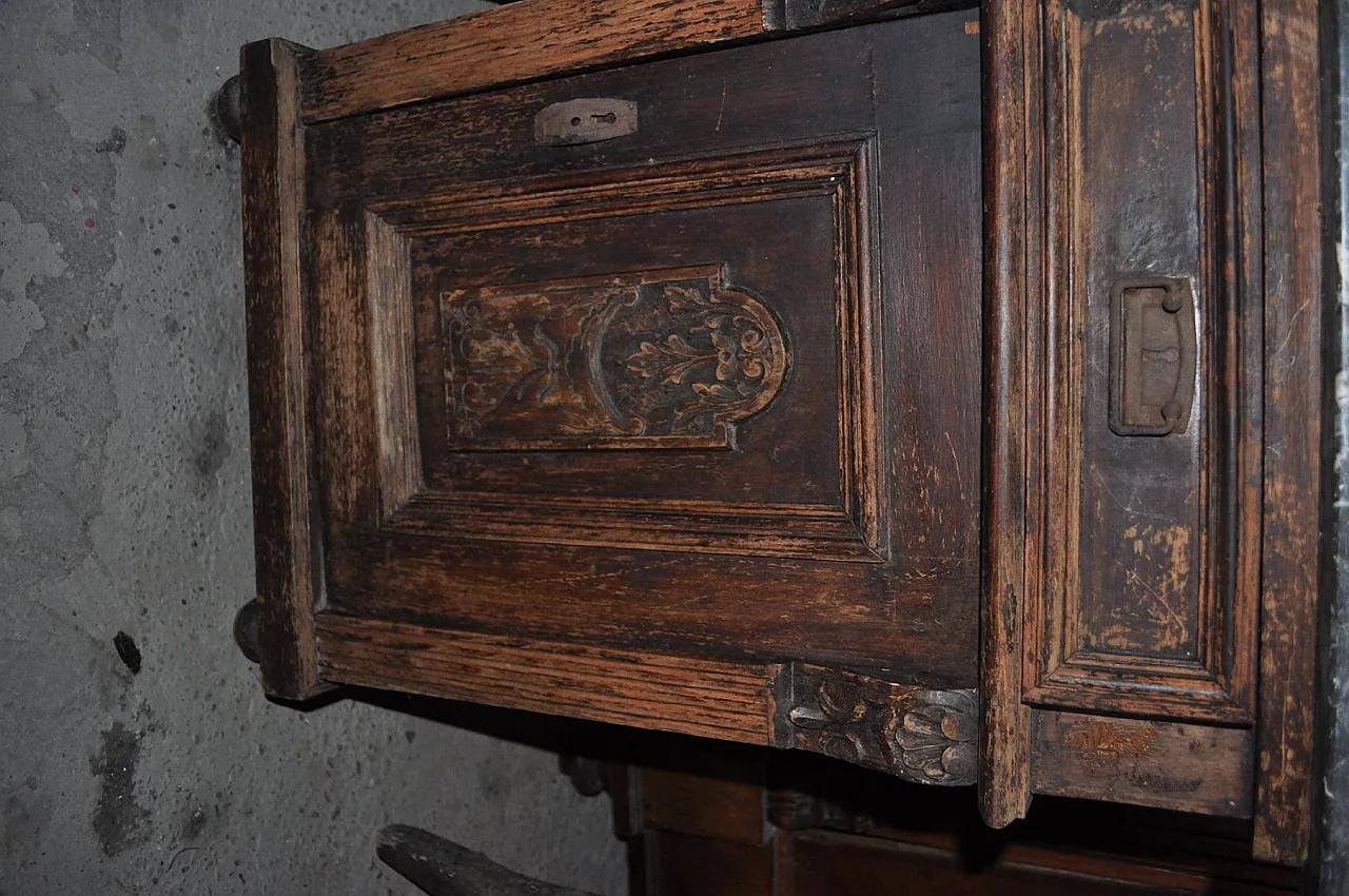 Comodino con piano in marmo, fine '800 1