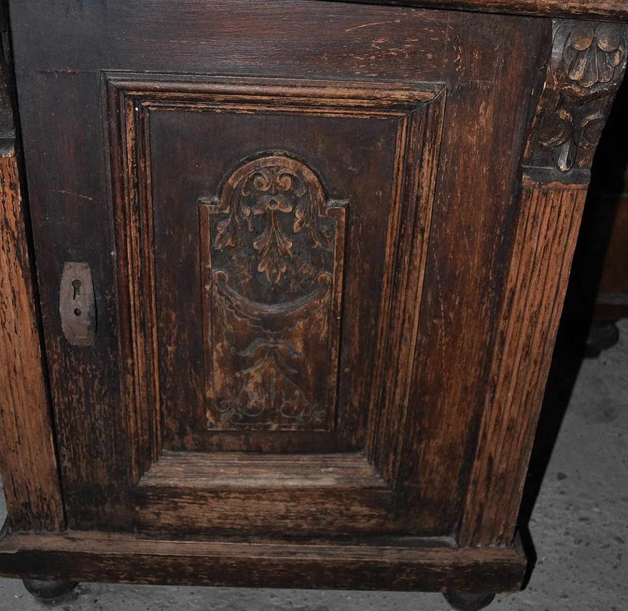 Comodino con piano in marmo, fine '800 7