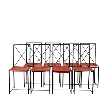 8 Chairs by Asnago and Vender for Flexform, 1980s