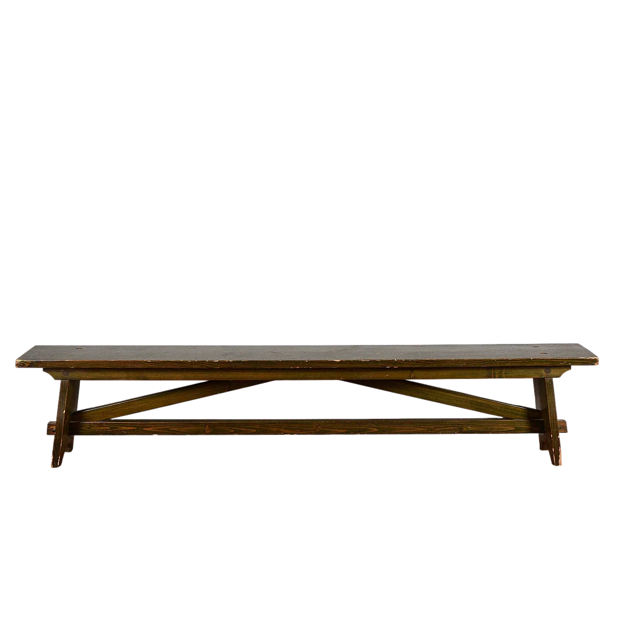 Long bench in painted wood, 20th century 9
