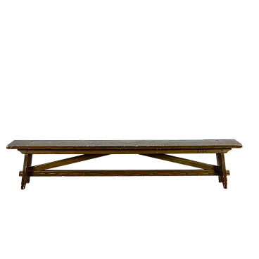 Long bench in painted wood, 20th century