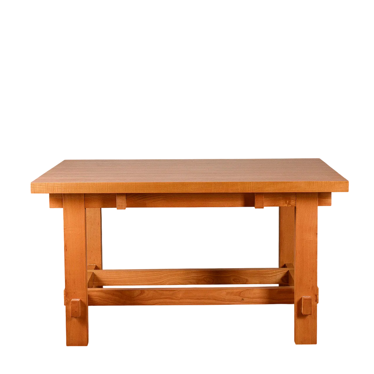 Solid wood table by Oreste Massetani, 1970s 9