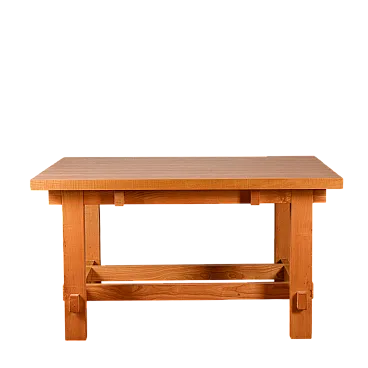 Solid wood table by Oreste Massetani, 1970s