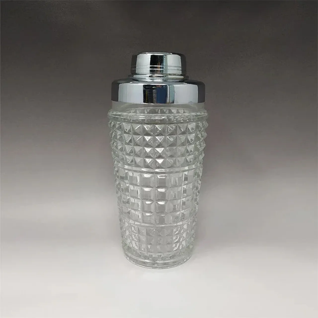 Cut crystal cocktail shaker, 1960s 1